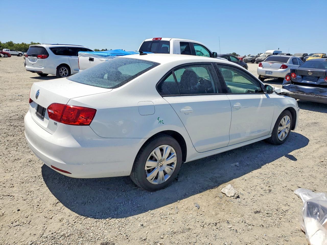 2014 Volkswagen Jetta Se White vin: 3VWD17AJ2EM265664