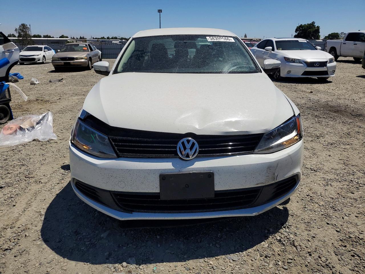 2014 Volkswagen Jetta Se White vin: 3VWD17AJ2EM265664