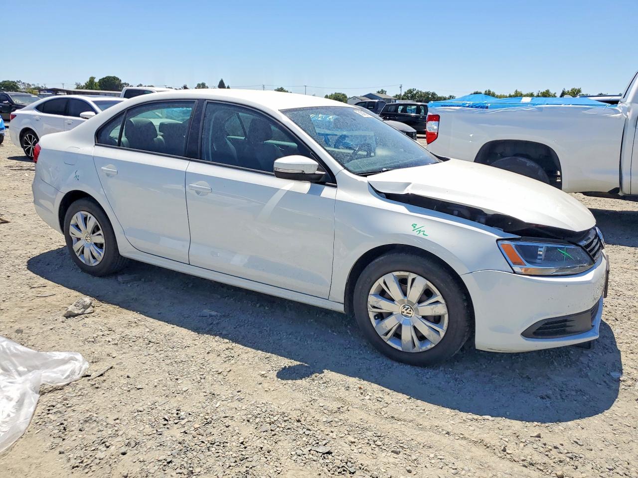 2014 Volkswagen Jetta Se White vin: 3VWD17AJ2EM265664