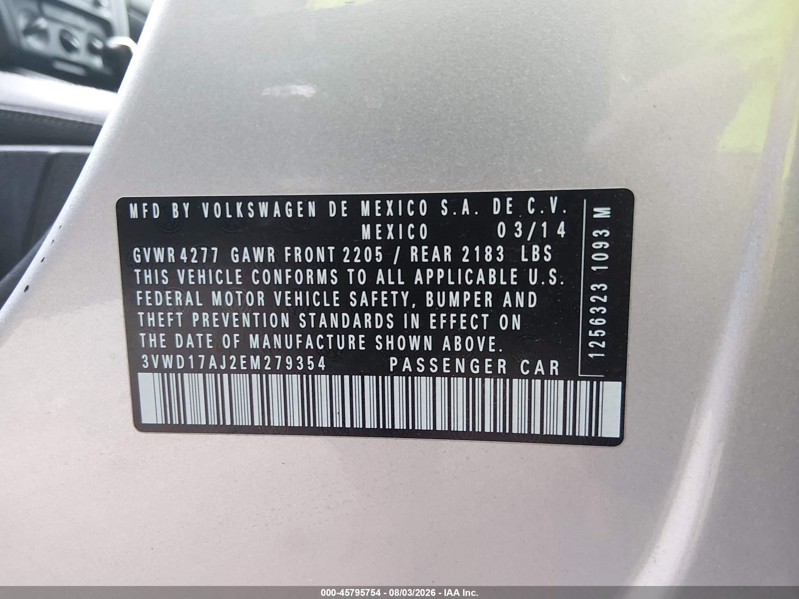 2014 Volkswagen Jetta 1.8t Se Silver vin: 3VWD17AJ2EM279354