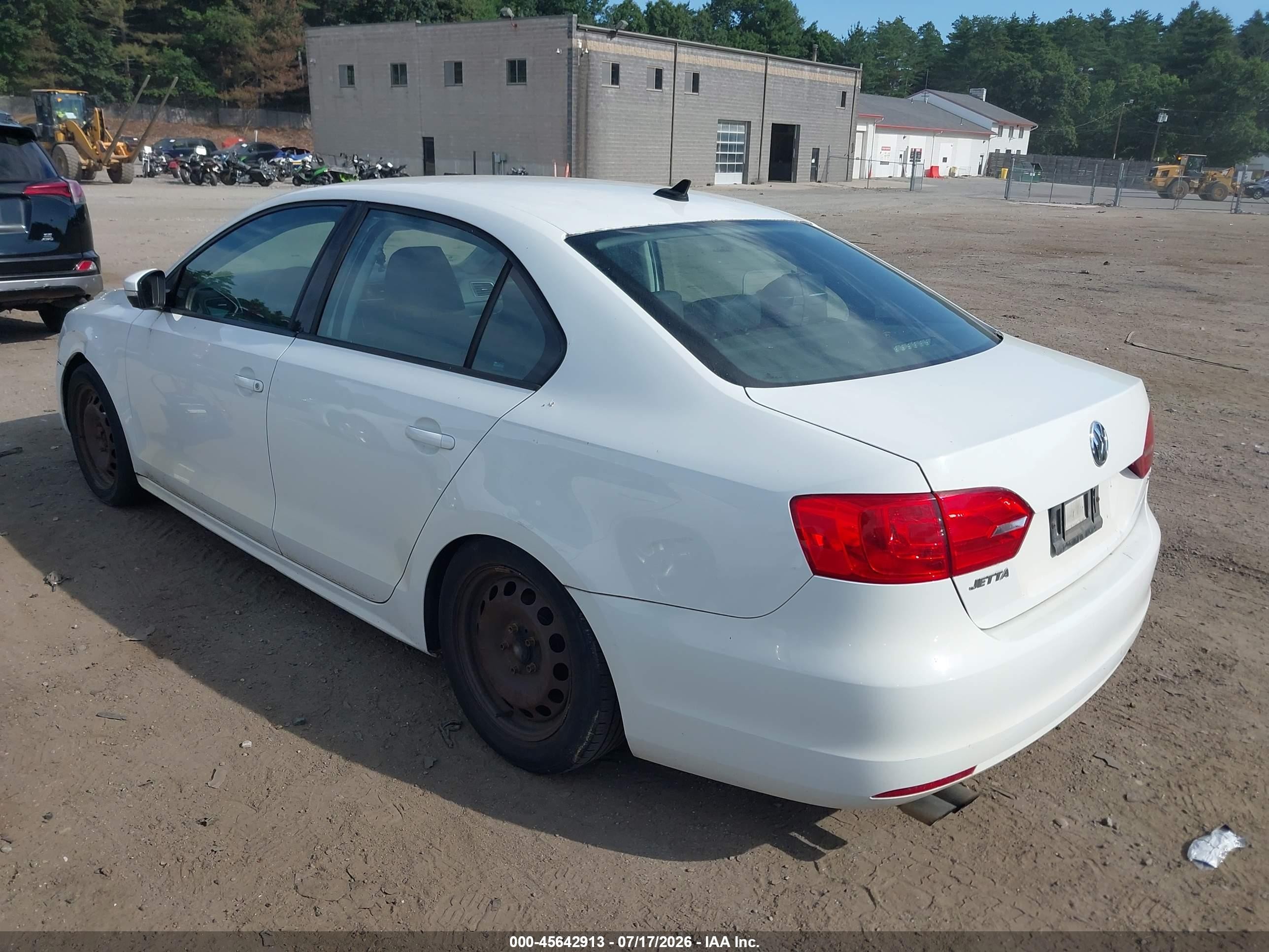 2014 Volkswagen Jetta 1.8t Se White vin: 3VWD17AJ2EM284859