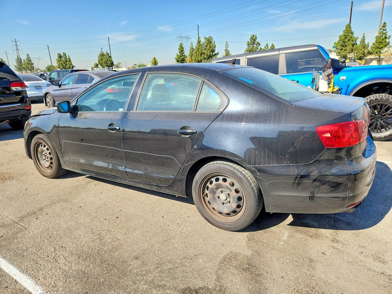 2014 Volkswagen Jetta Se Black vin: 3VWD17AJ2EM294565