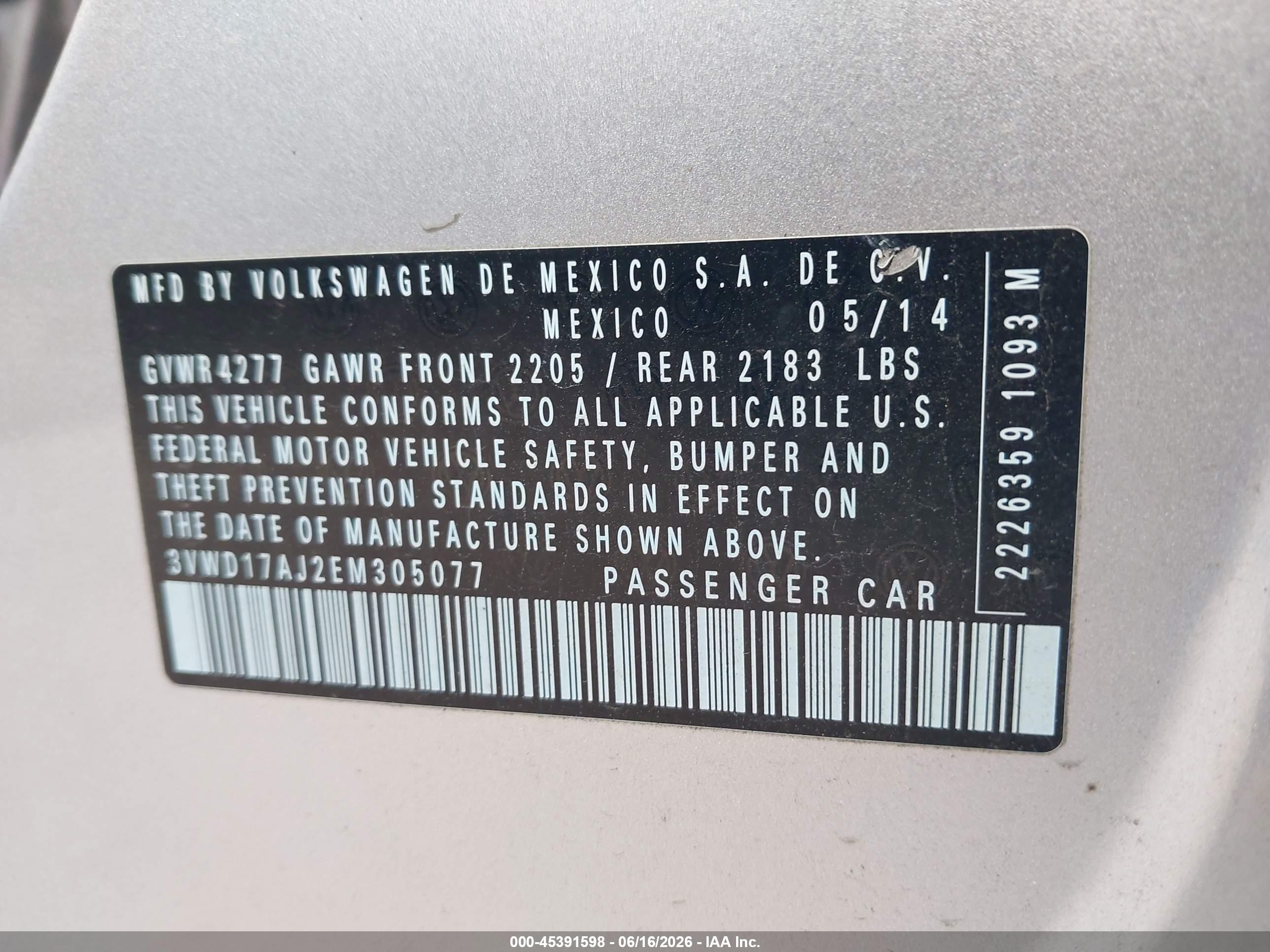 2014 Volkswagen Jetta 1.8t Se Silver vin: 3VWD17AJ2EM305077