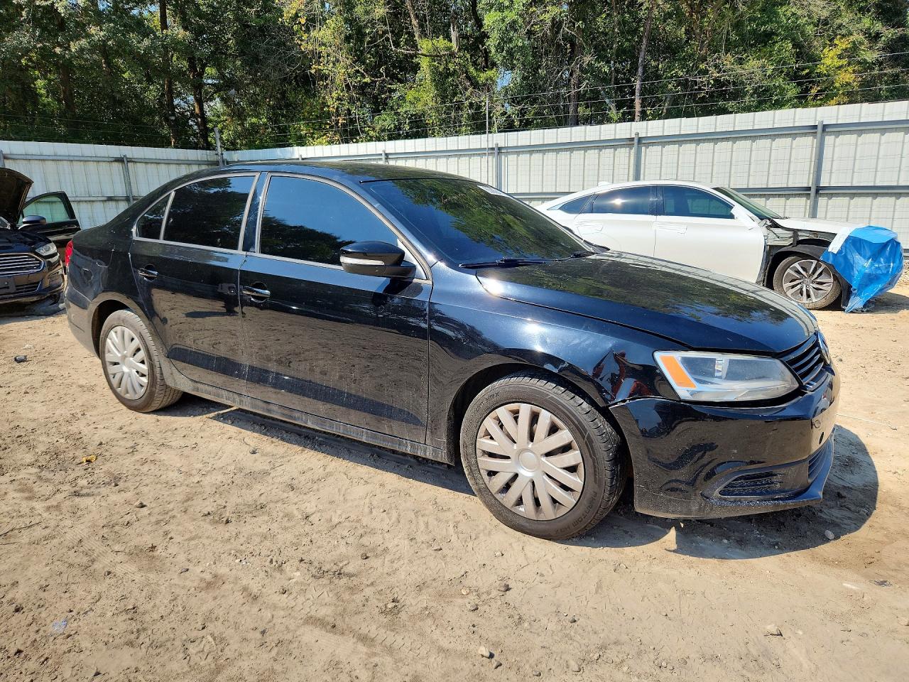 2014 Volkswagen Jetta Se Black vin: 3VWD17AJ2EM306861