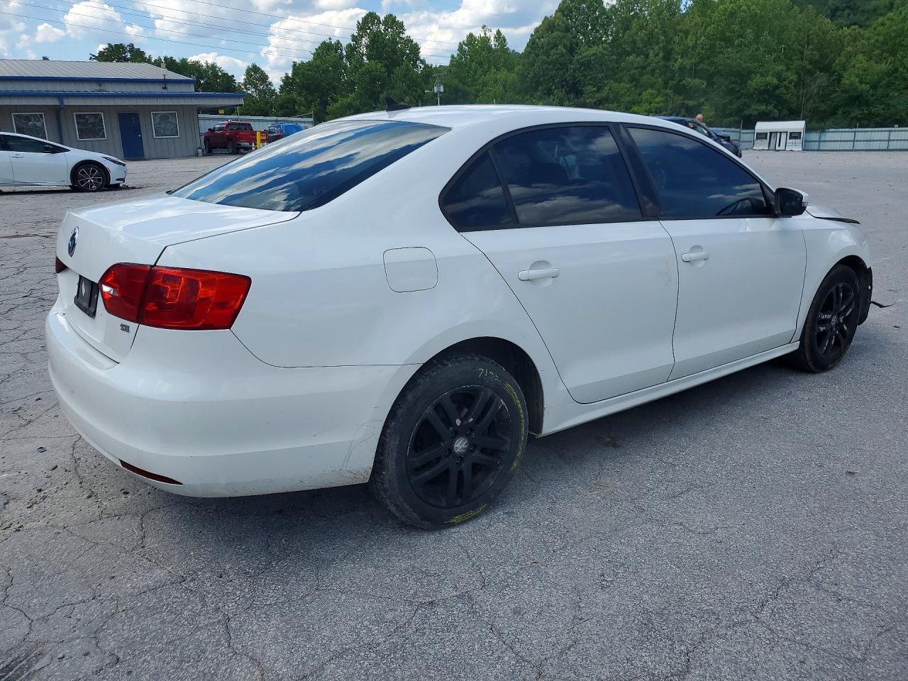 2014 Volkswagen Jetta Se White vin: 3VWD17AJ2EM370012