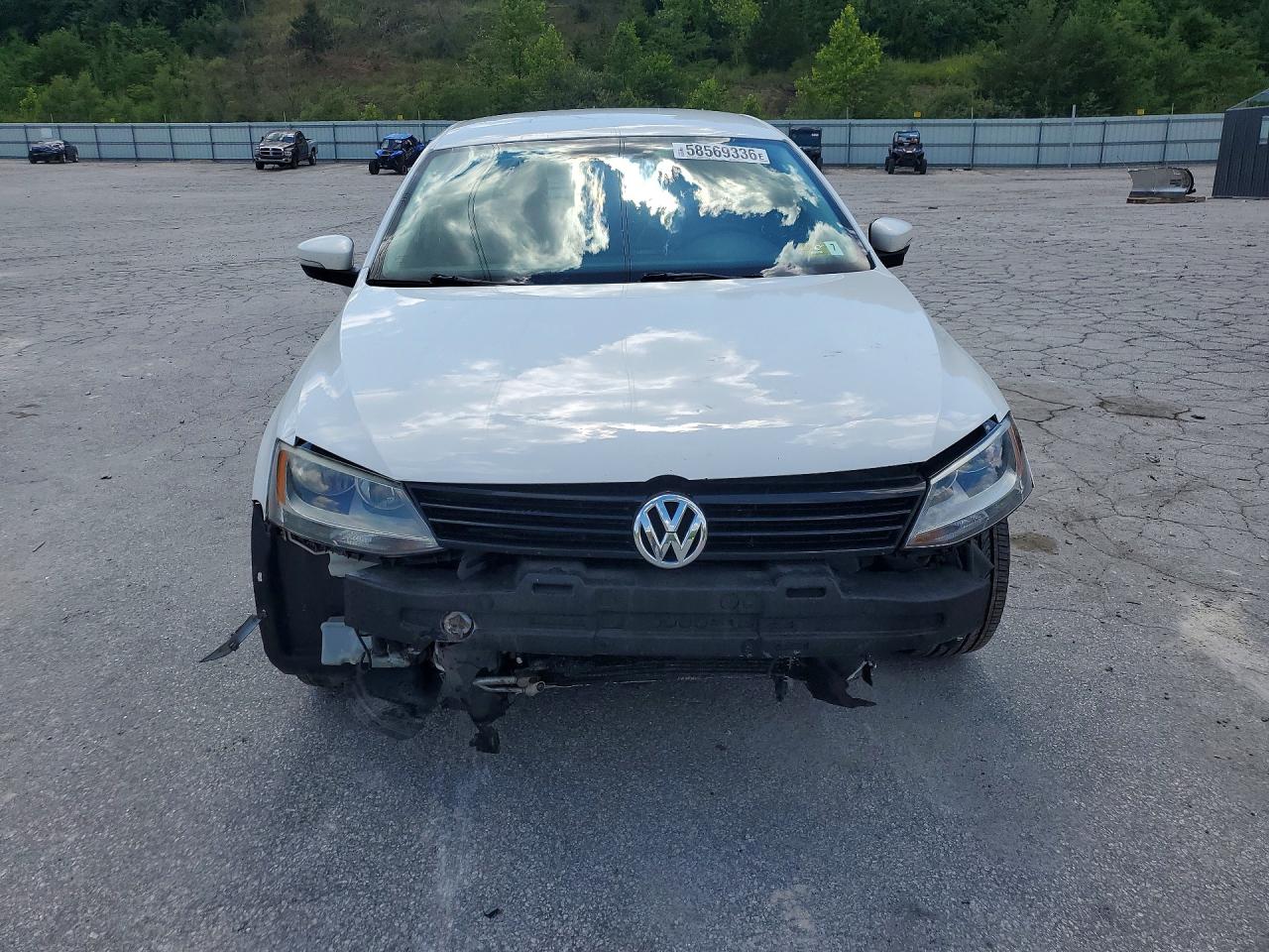 2014 Volkswagen Jetta Se White vin: 3VWD17AJ2EM370012