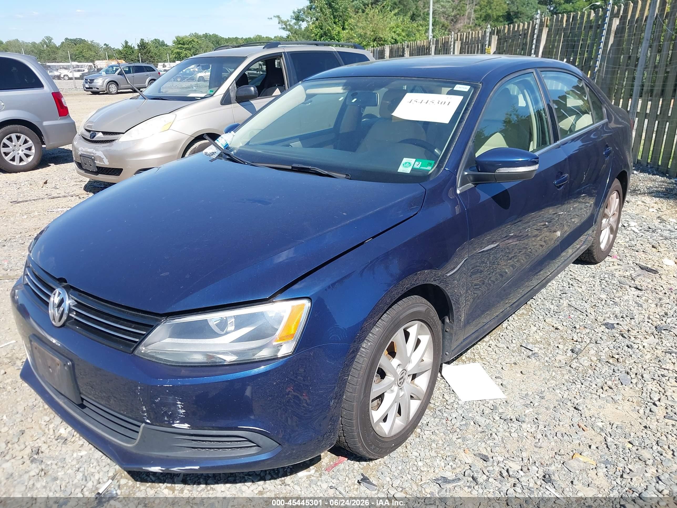2014 Volkswagen Jetta 1.8t Se Dark Blue vin: 3VWD17AJ2EM371628