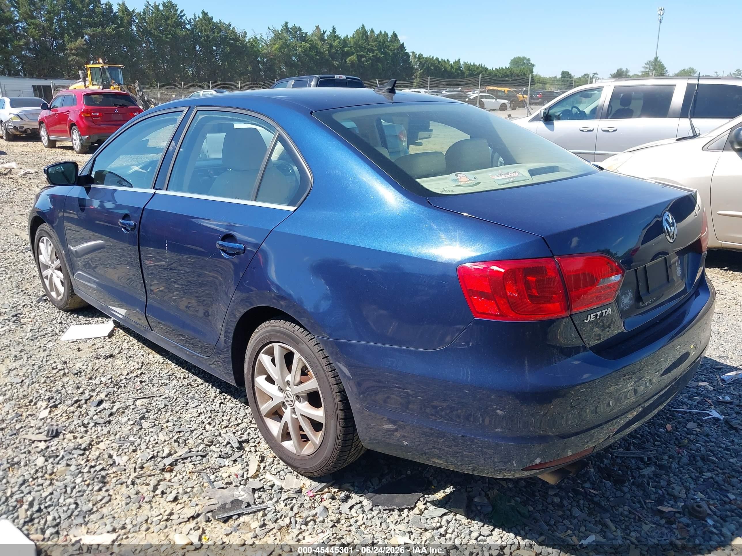 2014 Volkswagen Jetta 1.8t Se Dark Blue vin: 3VWD17AJ2EM371628