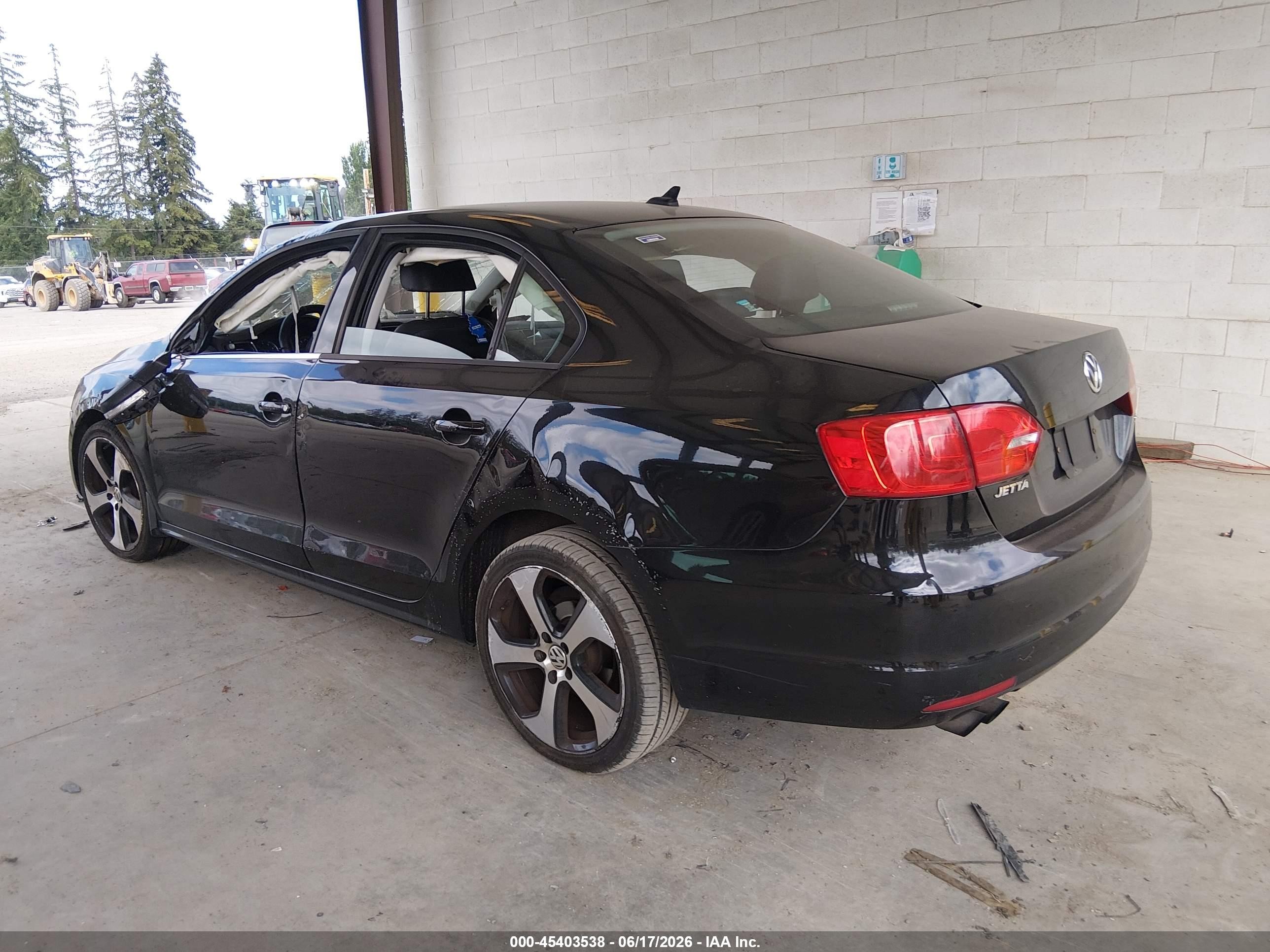 2014 Volkswagen Jetta 1.8t Se Black vin: 3VWD17AJ2EM391300