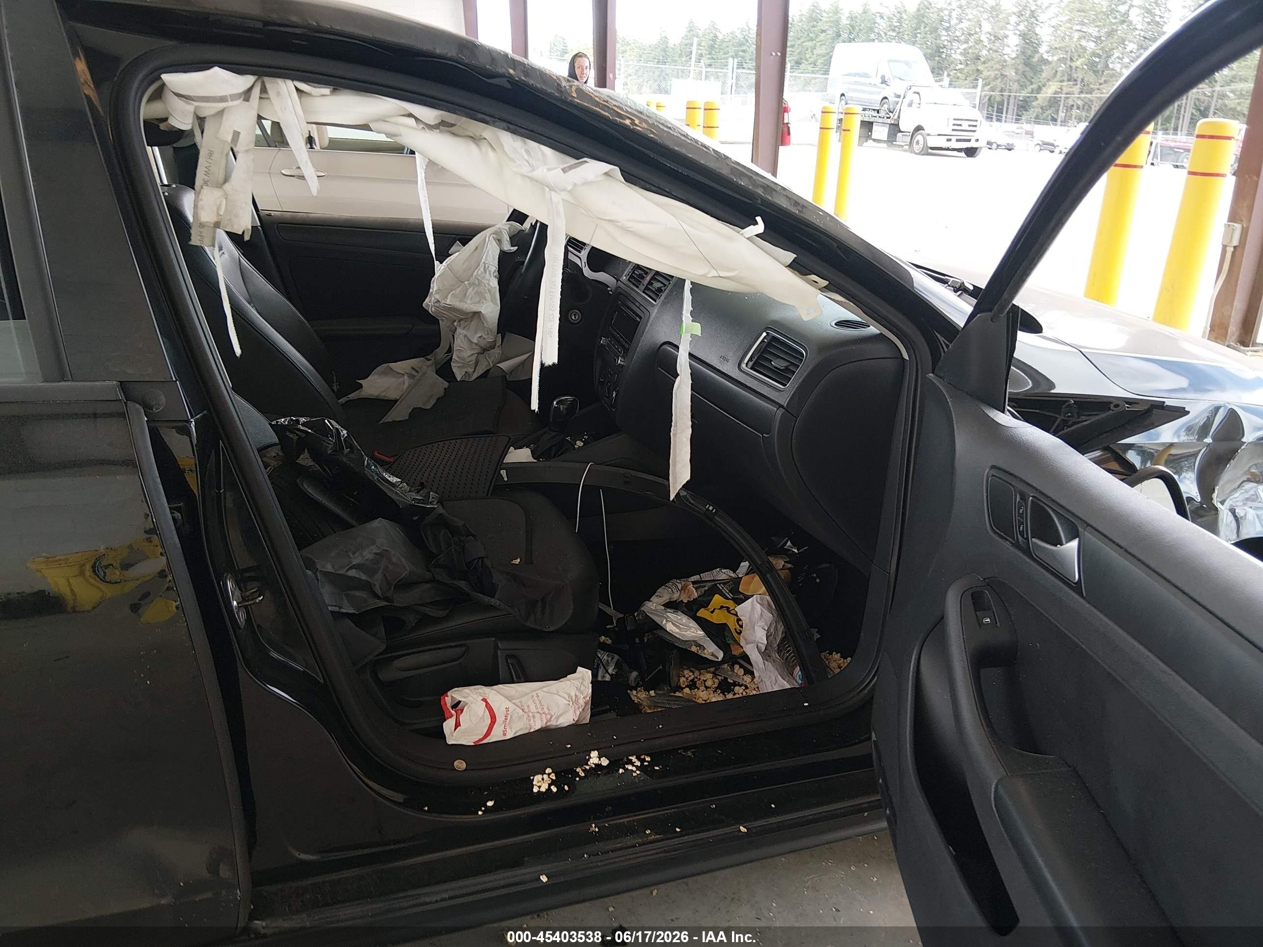2014 Volkswagen Jetta 1.8t Se Black vin: 3VWD17AJ2EM391300