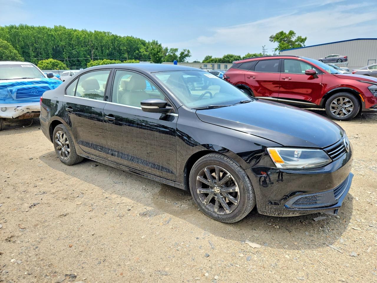 2014 Volkswagen Jetta Se Black vin: 3VWD17AJ2EM411335