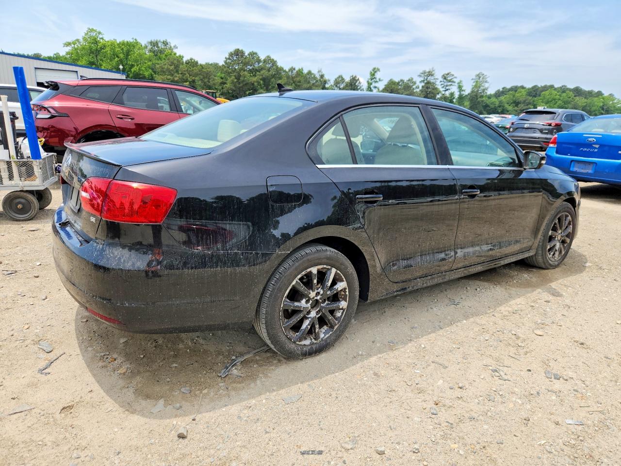 2014 Volkswagen Jetta Se Black vin: 3VWD17AJ2EM411335