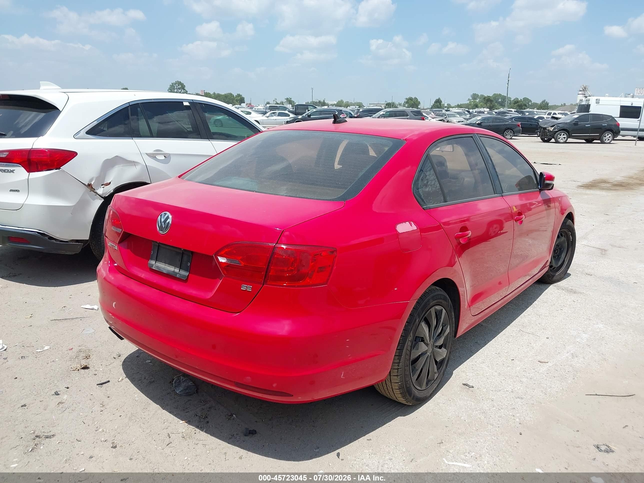 2014 Volkswagen Jetta 1.8t Se Red vin: 3VWD17AJ2EM417927