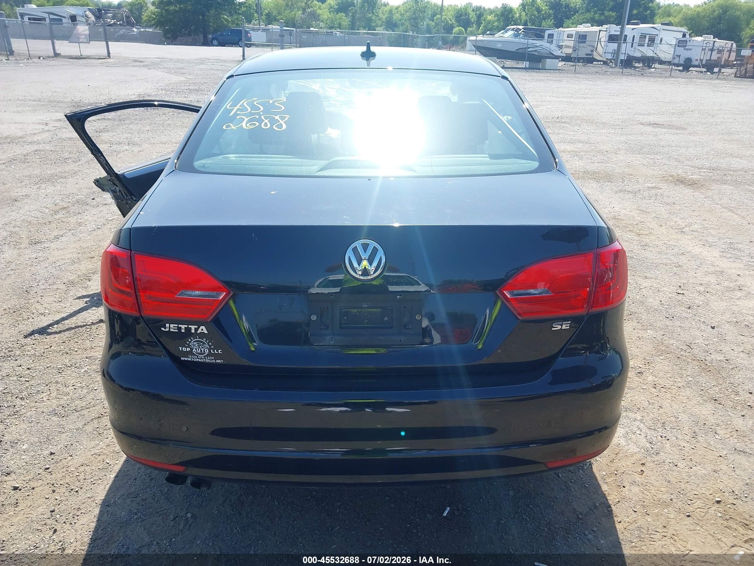 2014 Volkswagen Jetta 1.8t Se Black vin: 3VWD17AJ2EM432329