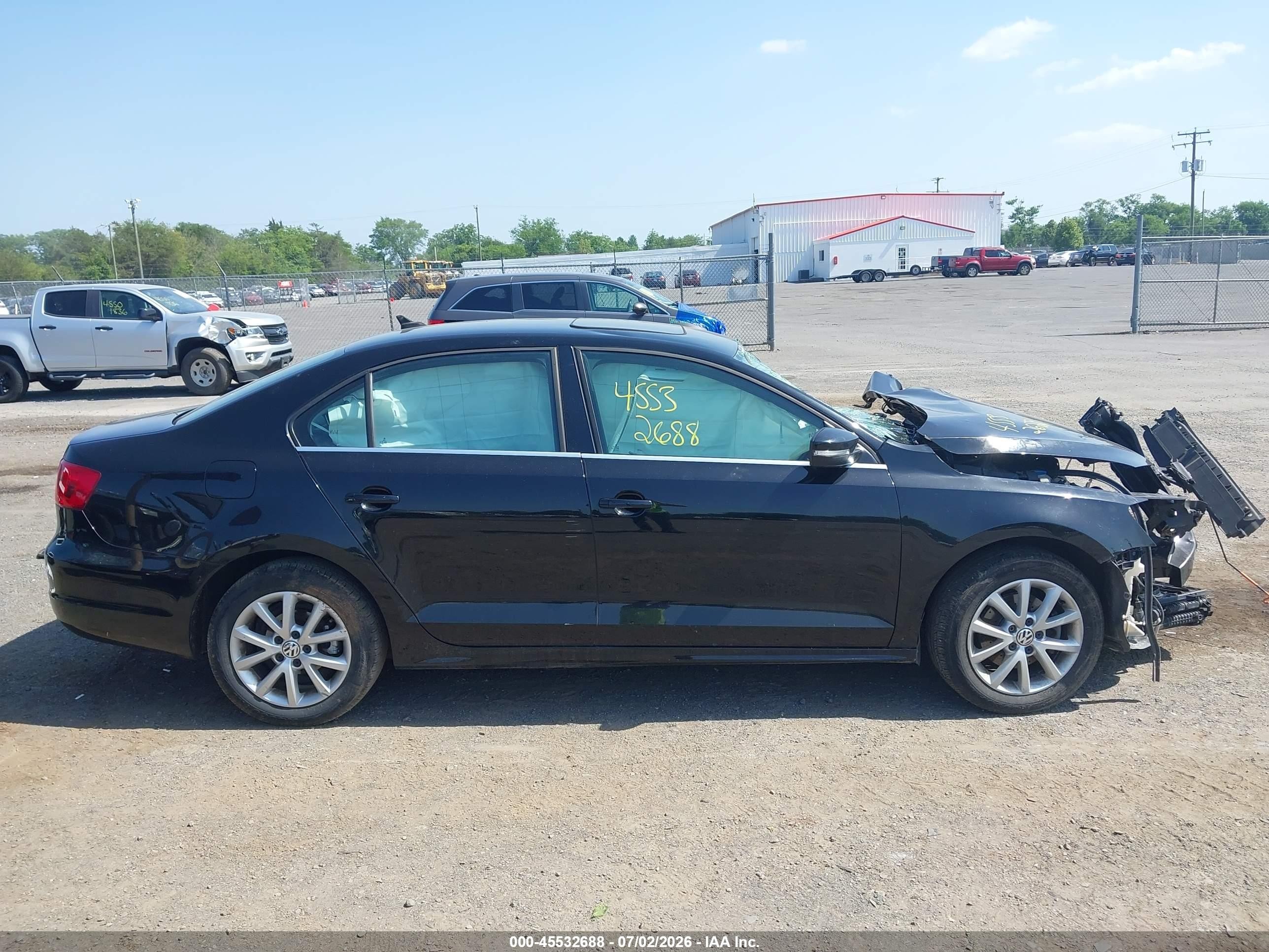 2014 Volkswagen Jetta 1.8t Se Black vin: 3VWD17AJ2EM432329