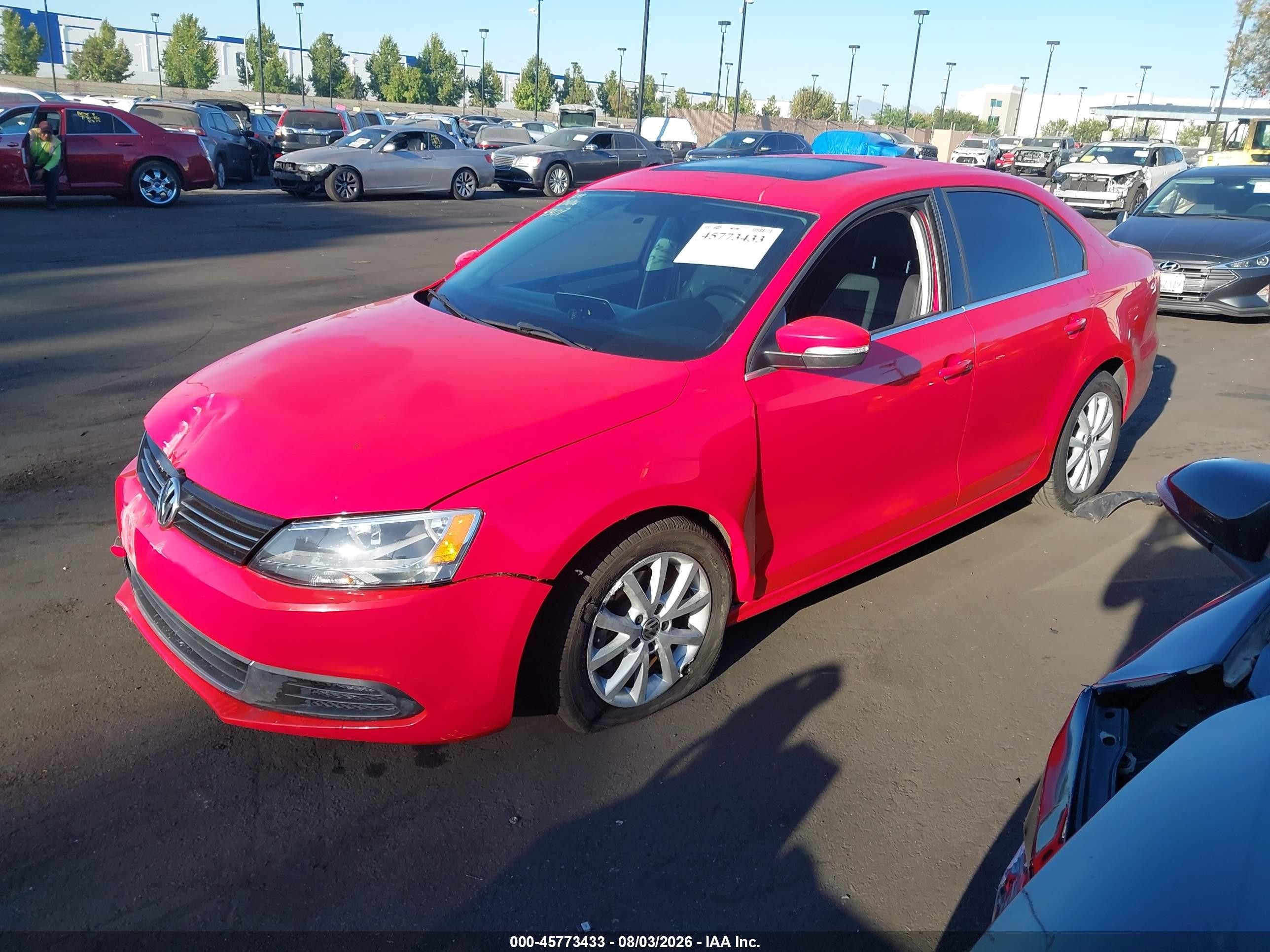 2014 Volkswagen Jetta 1.8t Se Red vin: 3VWD17AJ2EM434307