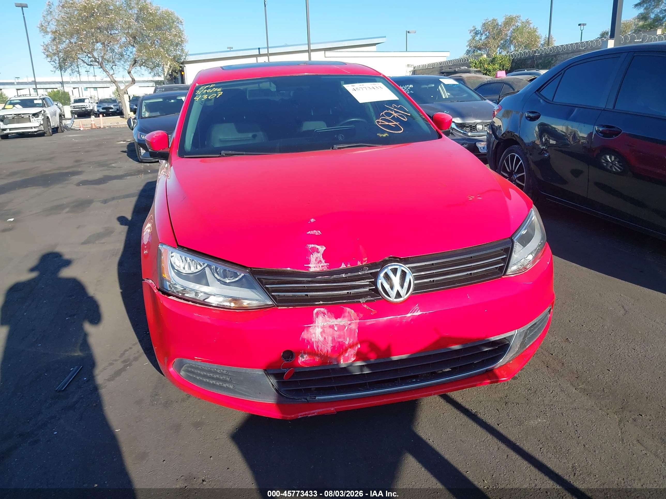 2014 Volkswagen Jetta 1.8t Se Red vin: 3VWD17AJ2EM434307