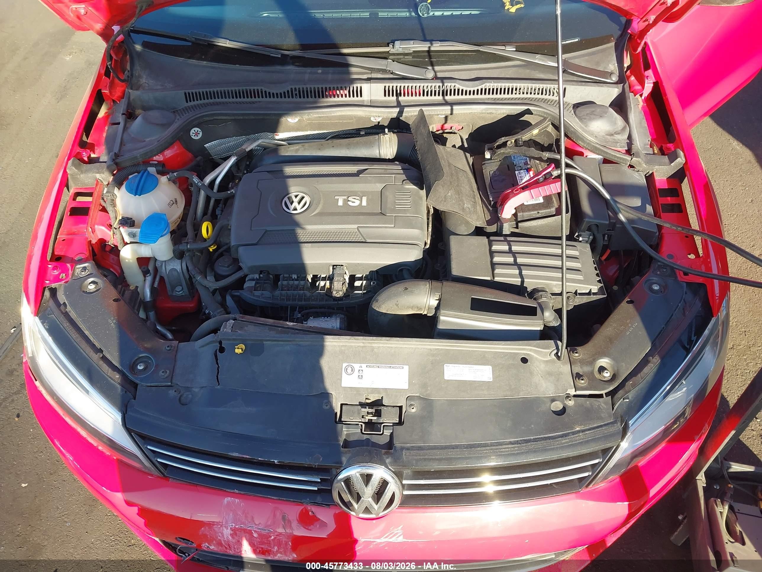 2014 Volkswagen Jetta 1.8t Se Red vin: 3VWD17AJ2EM434307