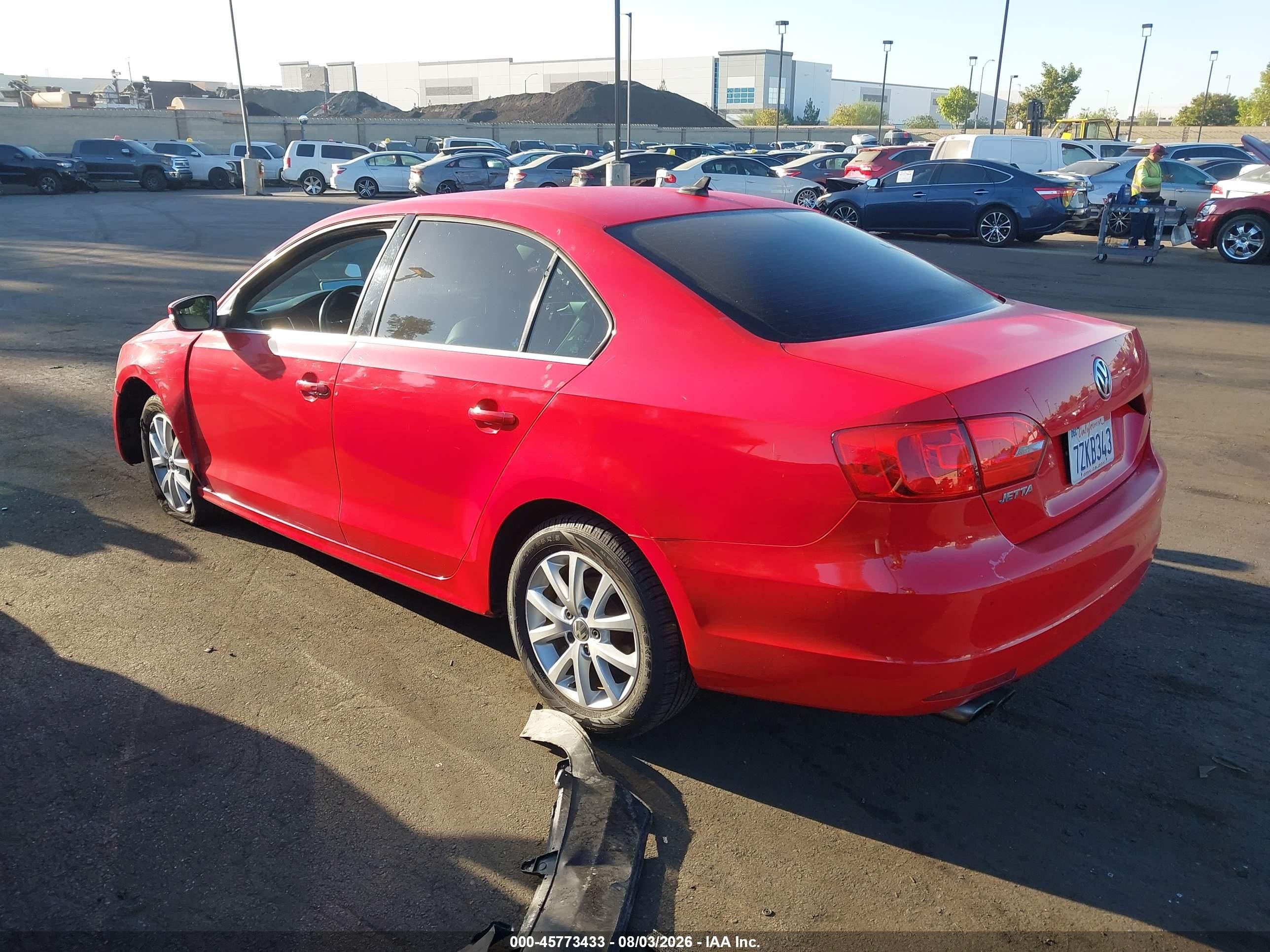 2014 Volkswagen Jetta 1.8t Se Red vin: 3VWD17AJ2EM434307