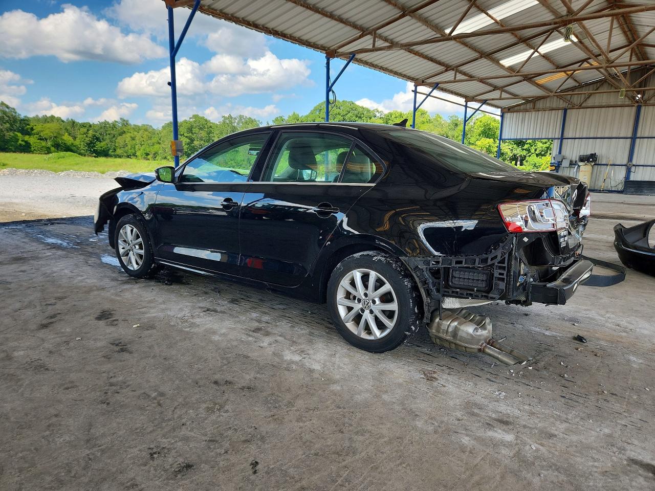 2014 Volkswagen Jetta Se Black vin: 3VWD17AJ2EM434601