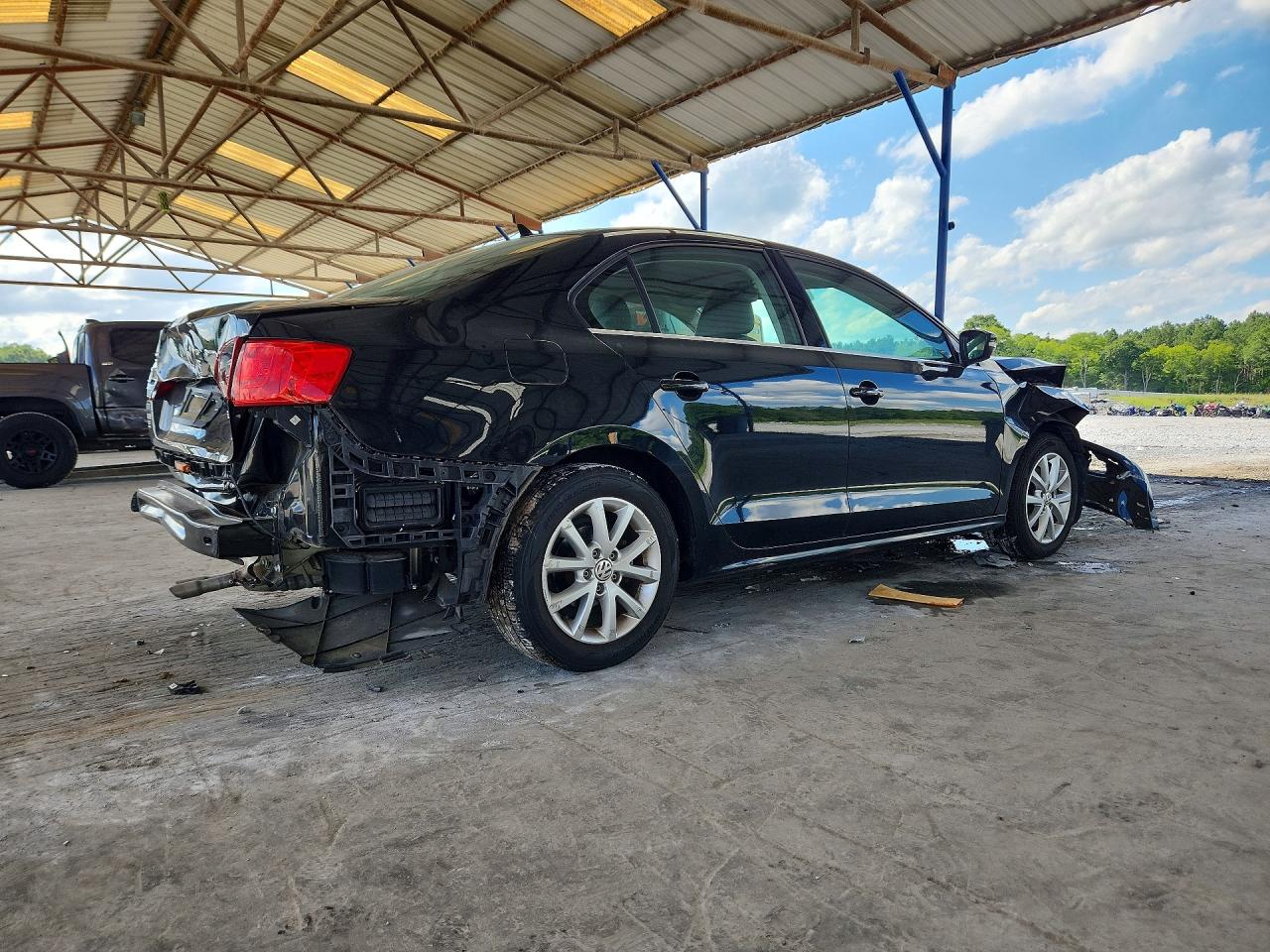 2014 Volkswagen Jetta Se Black vin: 3VWD17AJ2EM434601