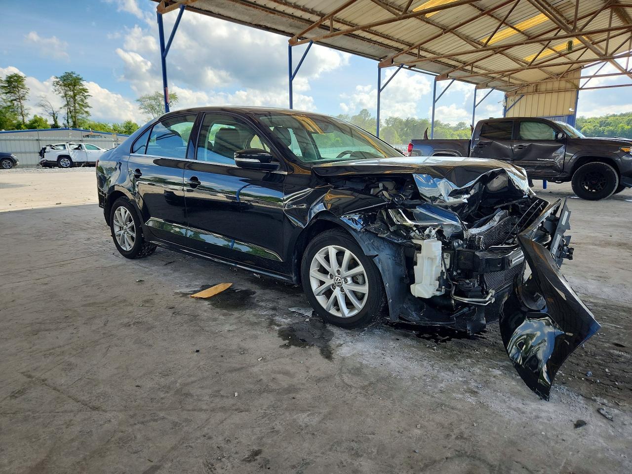 2014 Volkswagen Jetta Se Black vin: 3VWD17AJ2EM434601