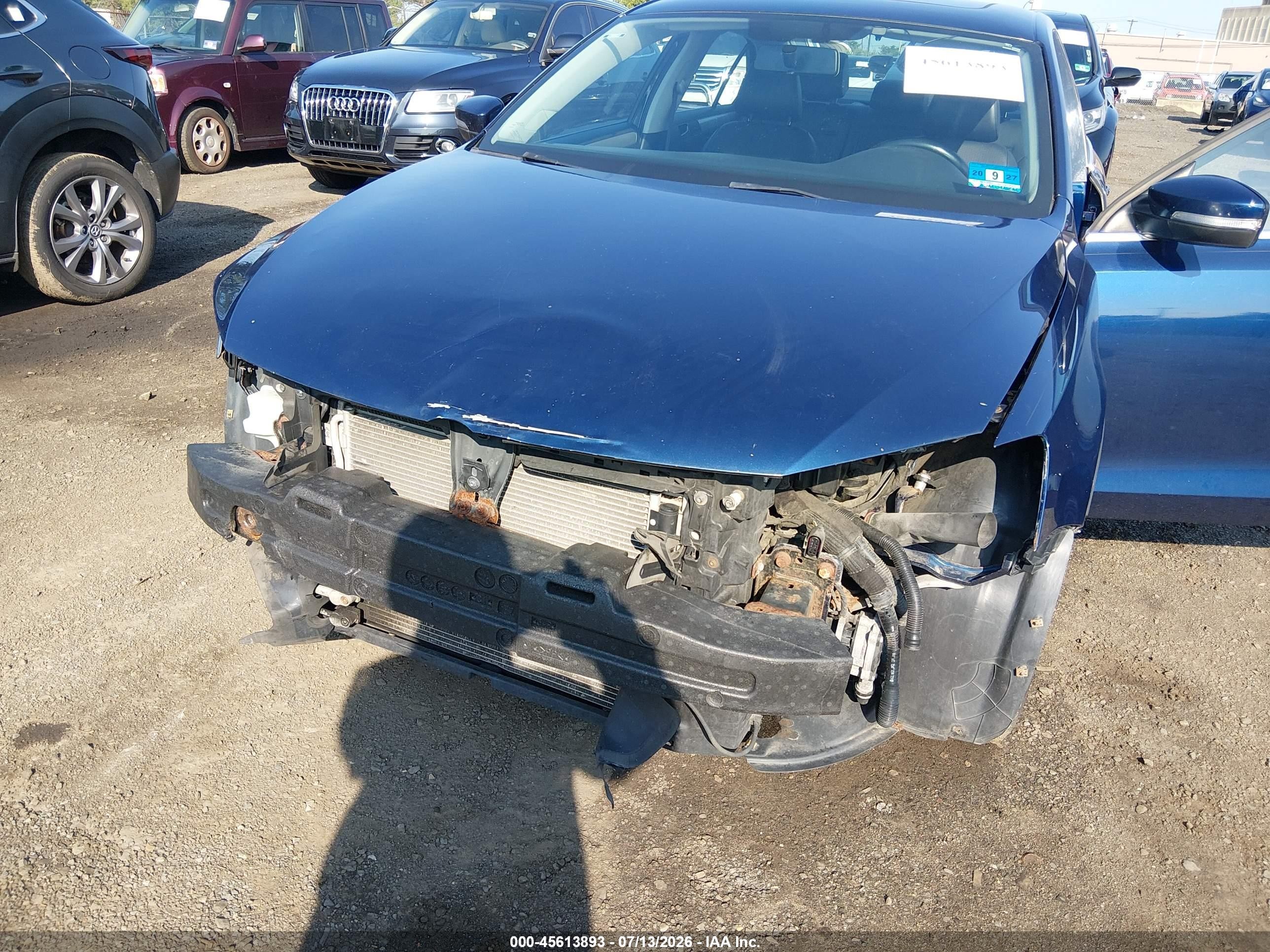2014 Volkswagen Jetta 1.8t Se Blue vin: 3VWD17AJ2EM441774