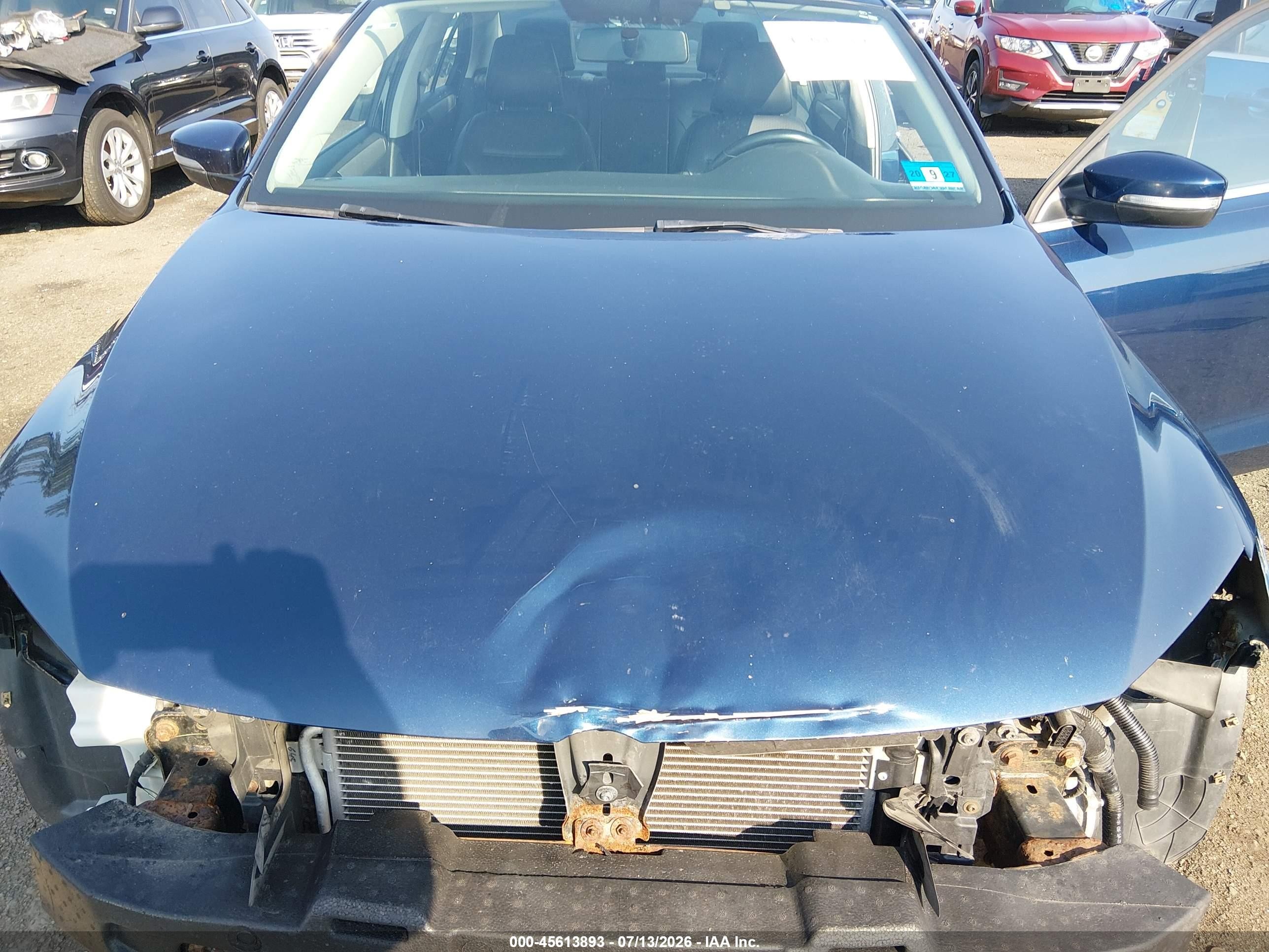 2014 Volkswagen Jetta 1.8t Se Blue vin: 3VWD17AJ2EM441774