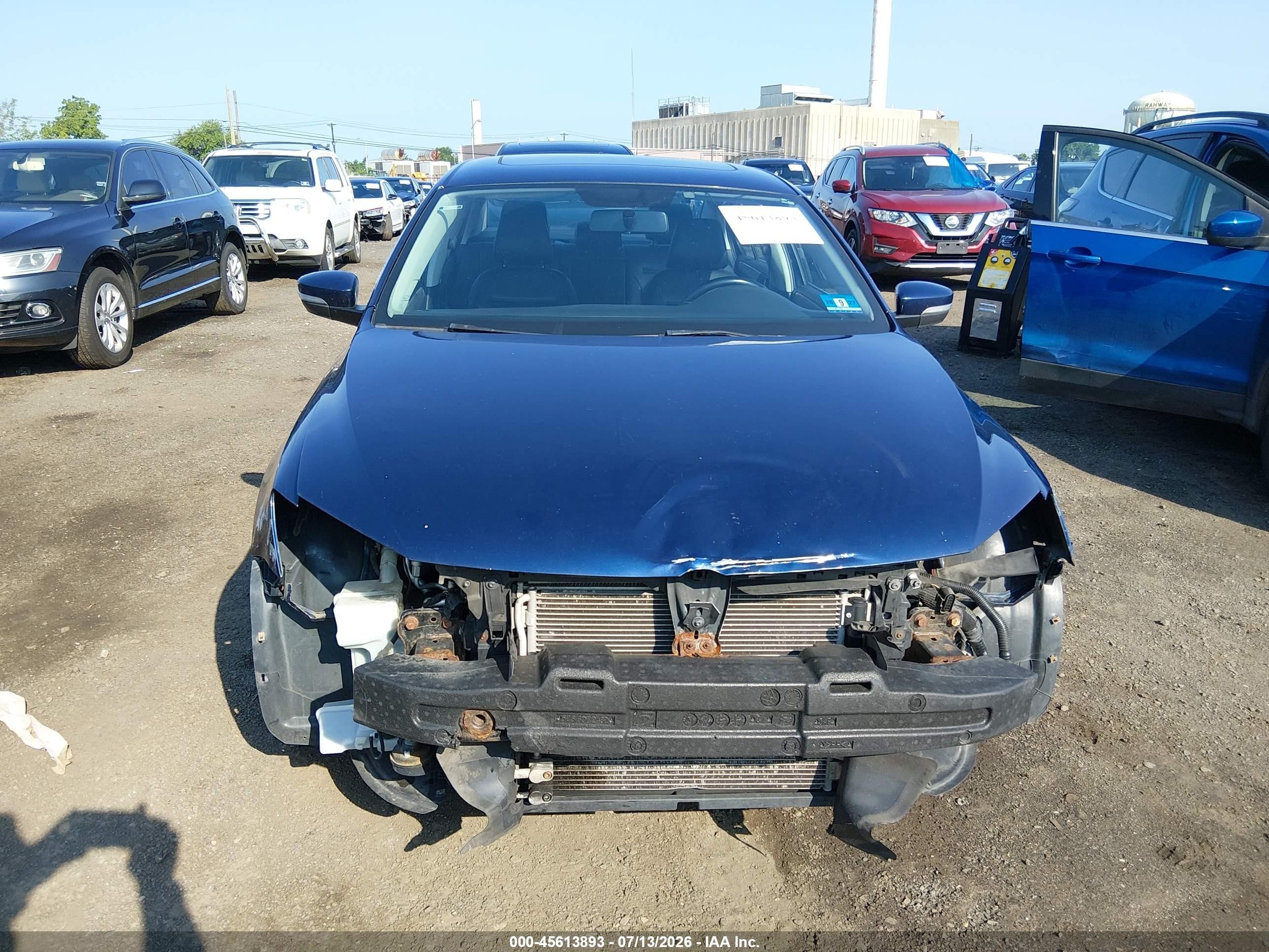 2014 Volkswagen Jetta 1.8t Se Blue vin: 3VWD17AJ2EM441774