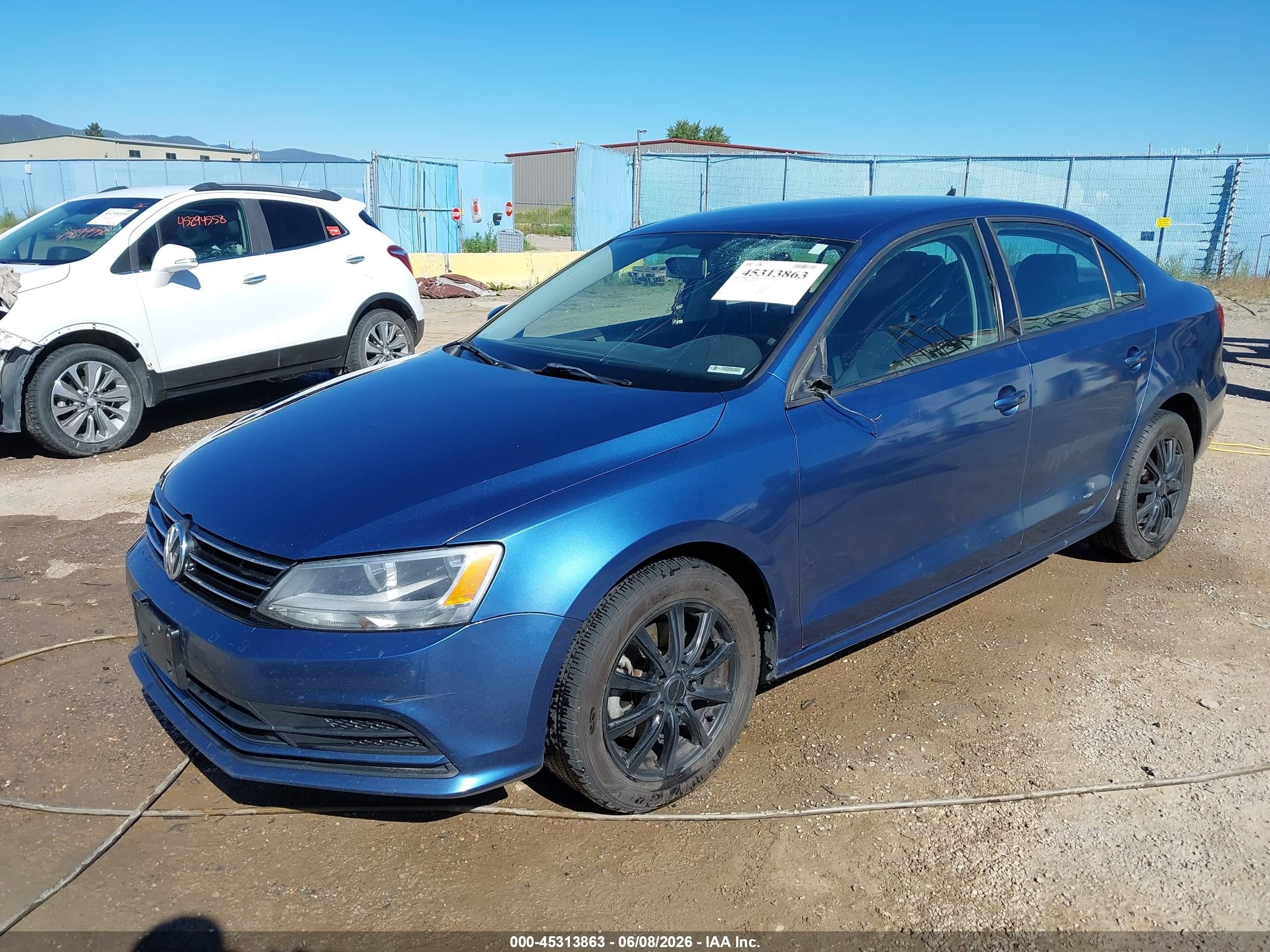 2015 Volkswagen Jetta 1.8t Se Blue vin: 3VWD17AJ2FM225831