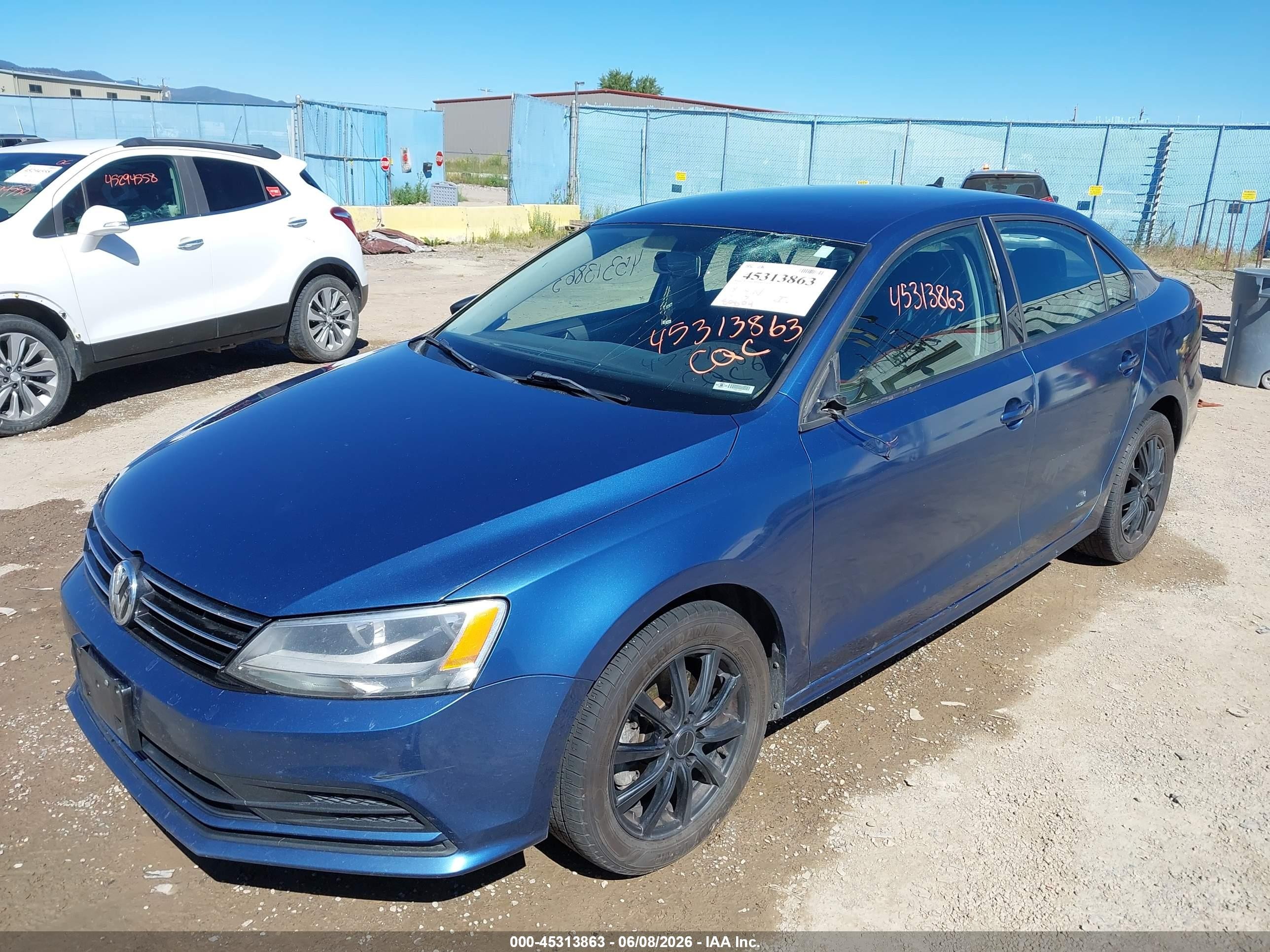 2015 Volkswagen Jetta 1.8t Se Blue vin: 3VWD17AJ2FM225831