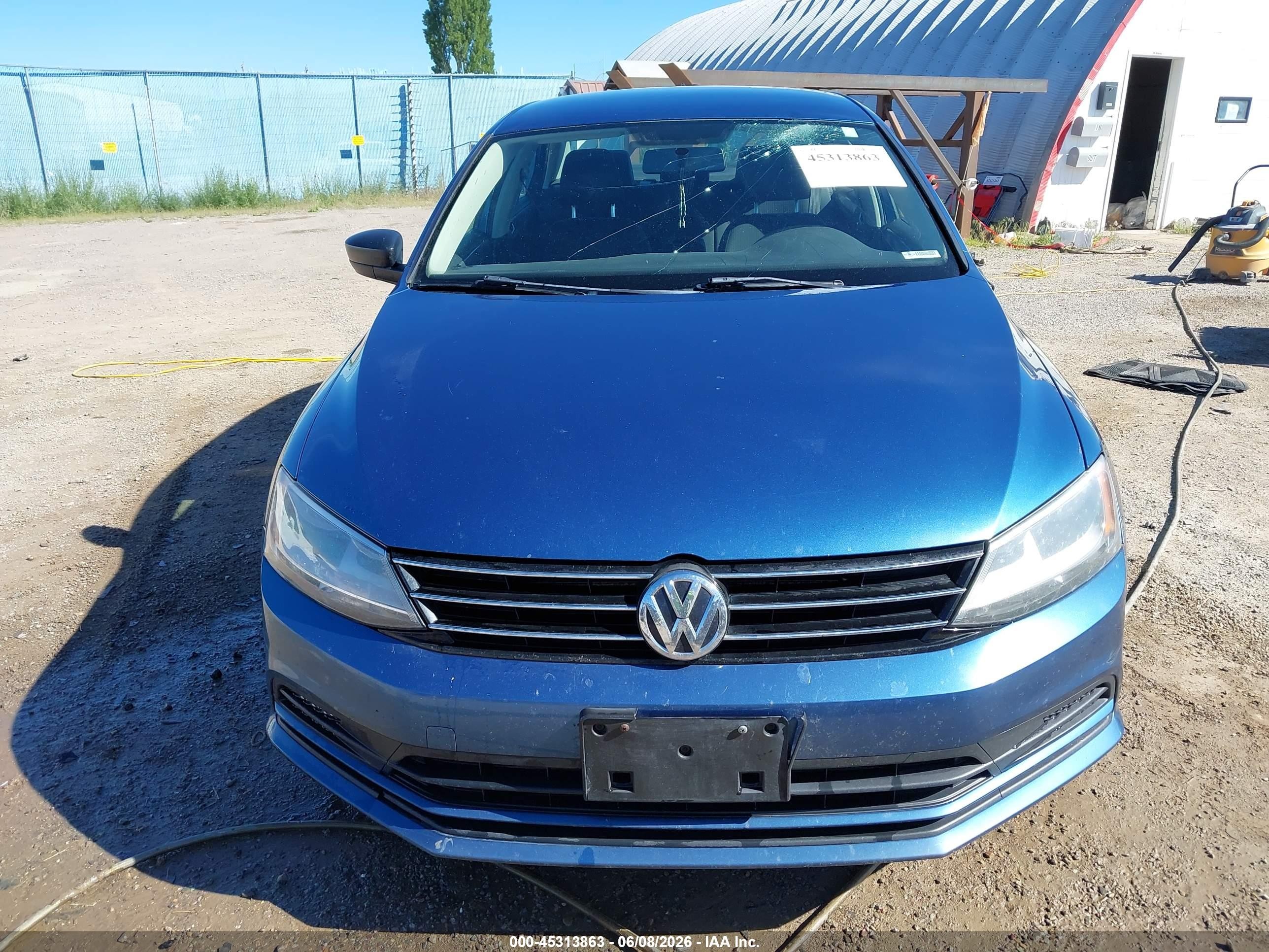 2015 Volkswagen Jetta 1.8t Se Blue vin: 3VWD17AJ2FM225831
