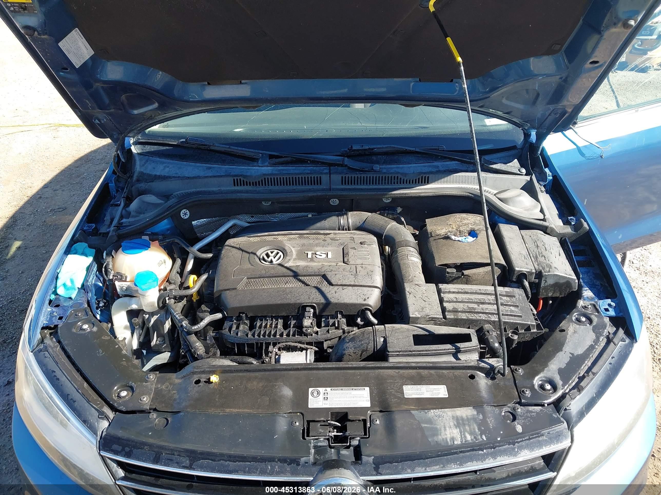 2015 Volkswagen Jetta 1.8t Se Blue vin: 3VWD17AJ2FM225831