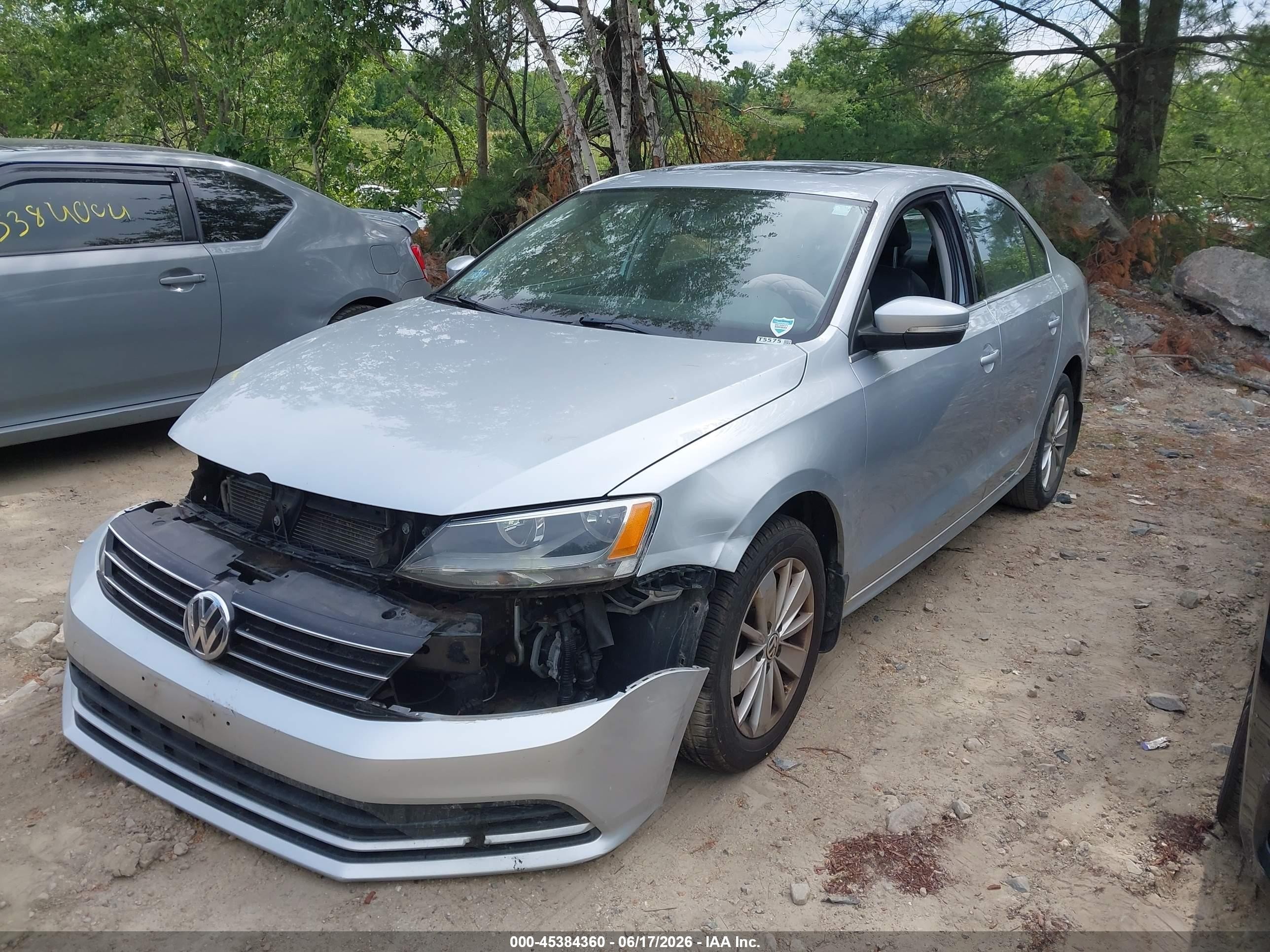 2015 Volkswagen Jetta 1.8t Se Silver vin: 3VWD17AJ2FM226171
