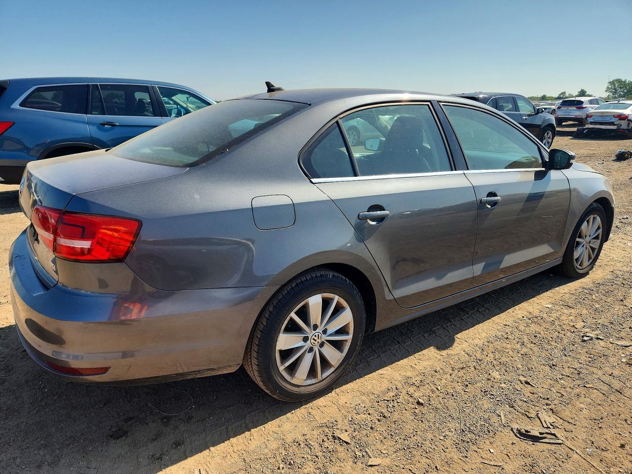 2015 Volkswagen Jetta Se Gray vin: 3VWD17AJ2FM230592