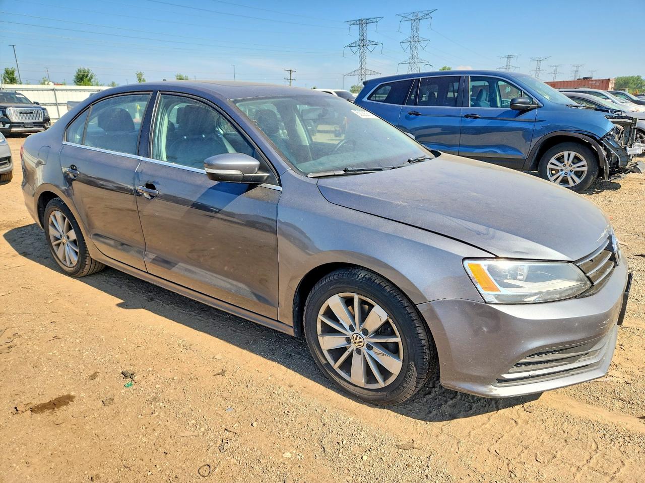 2015 Volkswagen Jetta Se Gray vin: 3VWD17AJ2FM230592