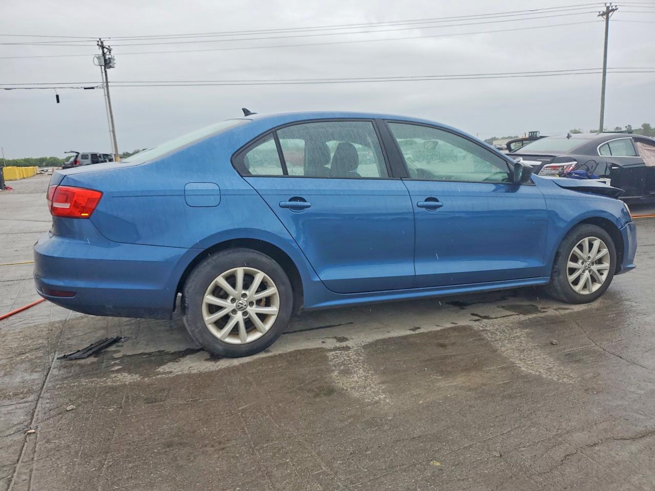 2015 Volkswagen Jetta Se Blue vin: 3VWD17AJ2FM284085