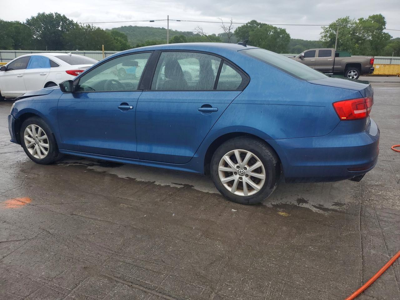2015 Volkswagen Jetta Se Blue vin: 3VWD17AJ2FM284085