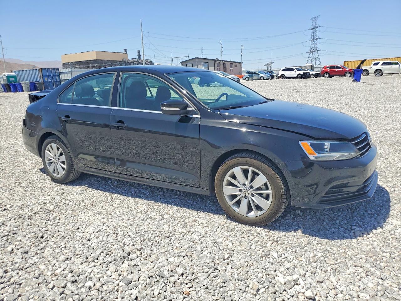 2015 Volkswagen Jetta Se Black vin: 3VWD17AJ2FM287200