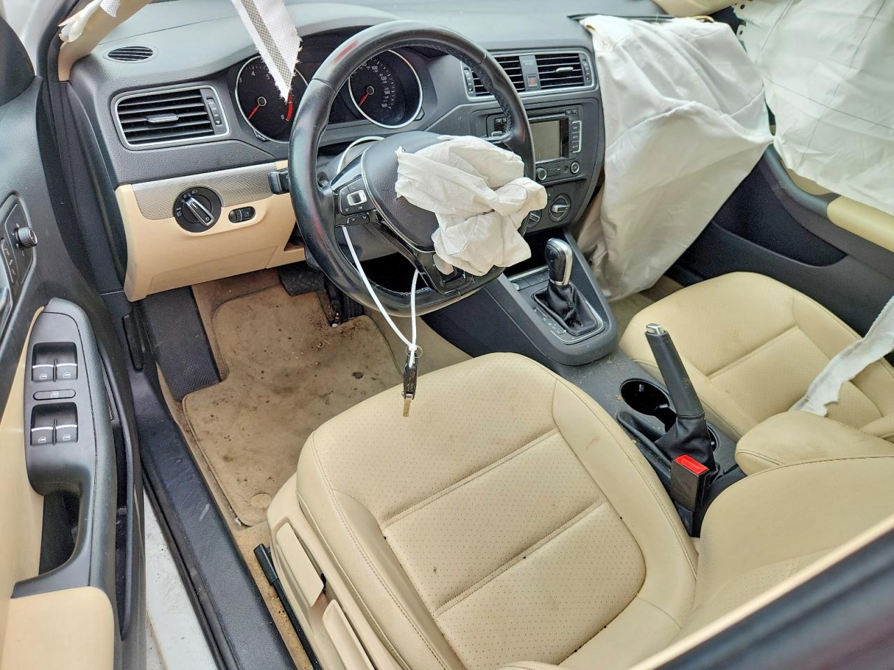 2015 Volkswagen Jetta Se White vin: 3VWD17AJ2FM307509