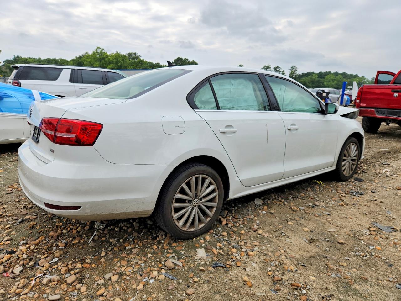 2015 Volkswagen Jetta Se White vin: 3VWD17AJ2FM307509