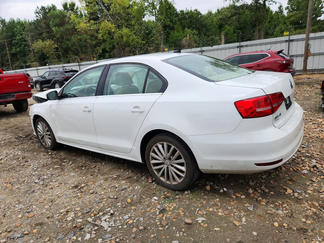 2015 Volkswagen Jetta Se White vin: 3VWD17AJ2FM307509