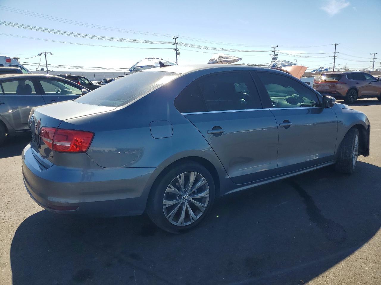 2015 Volkswagen Jetta Se Gray vin: 3VWD17AJ2FM323077