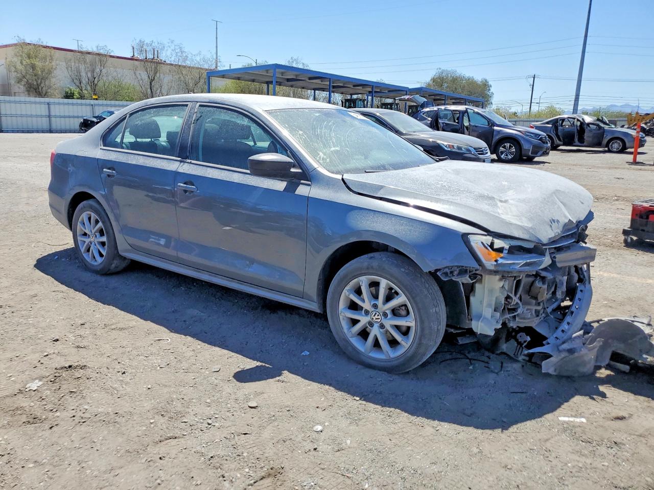 2015 Volkswagen Jetta Se Gray vin: 3VWD17AJ2FM323838
