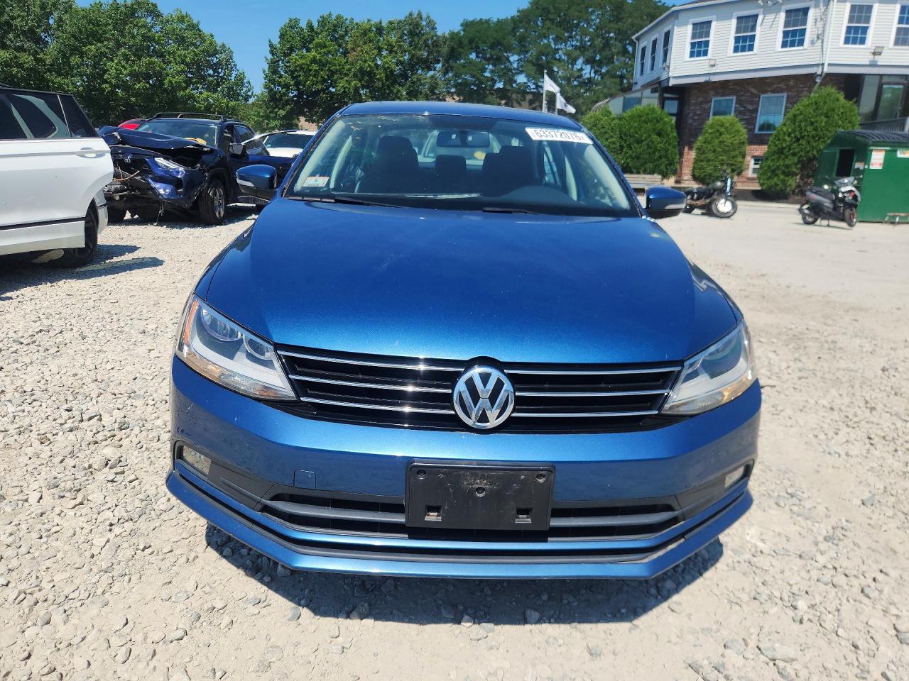 2015 Volkswagen Jetta Se Blue vin: 3VWD17AJ2FM343541