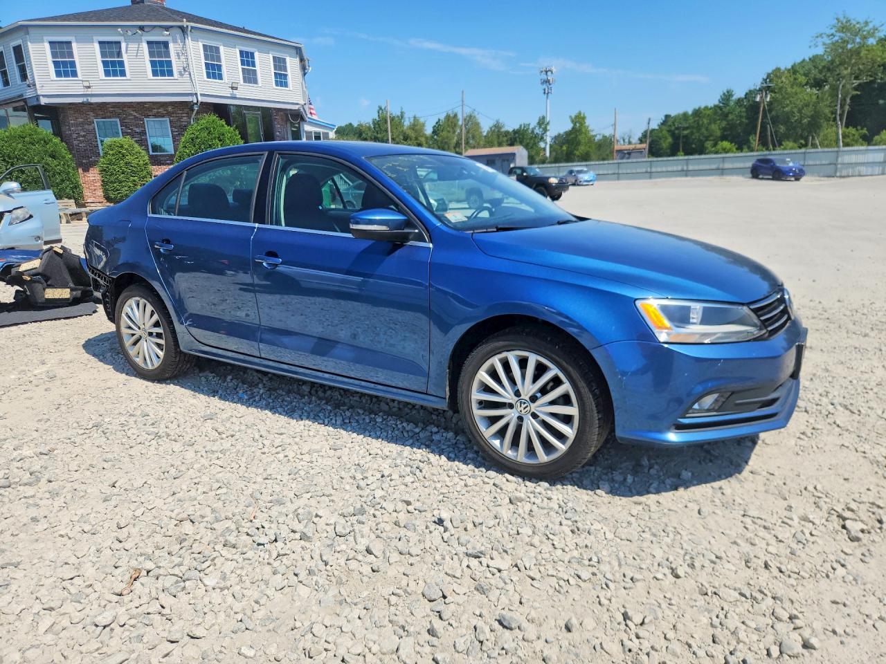 2015 Volkswagen Jetta Se Blue vin: 3VWD17AJ2FM343541