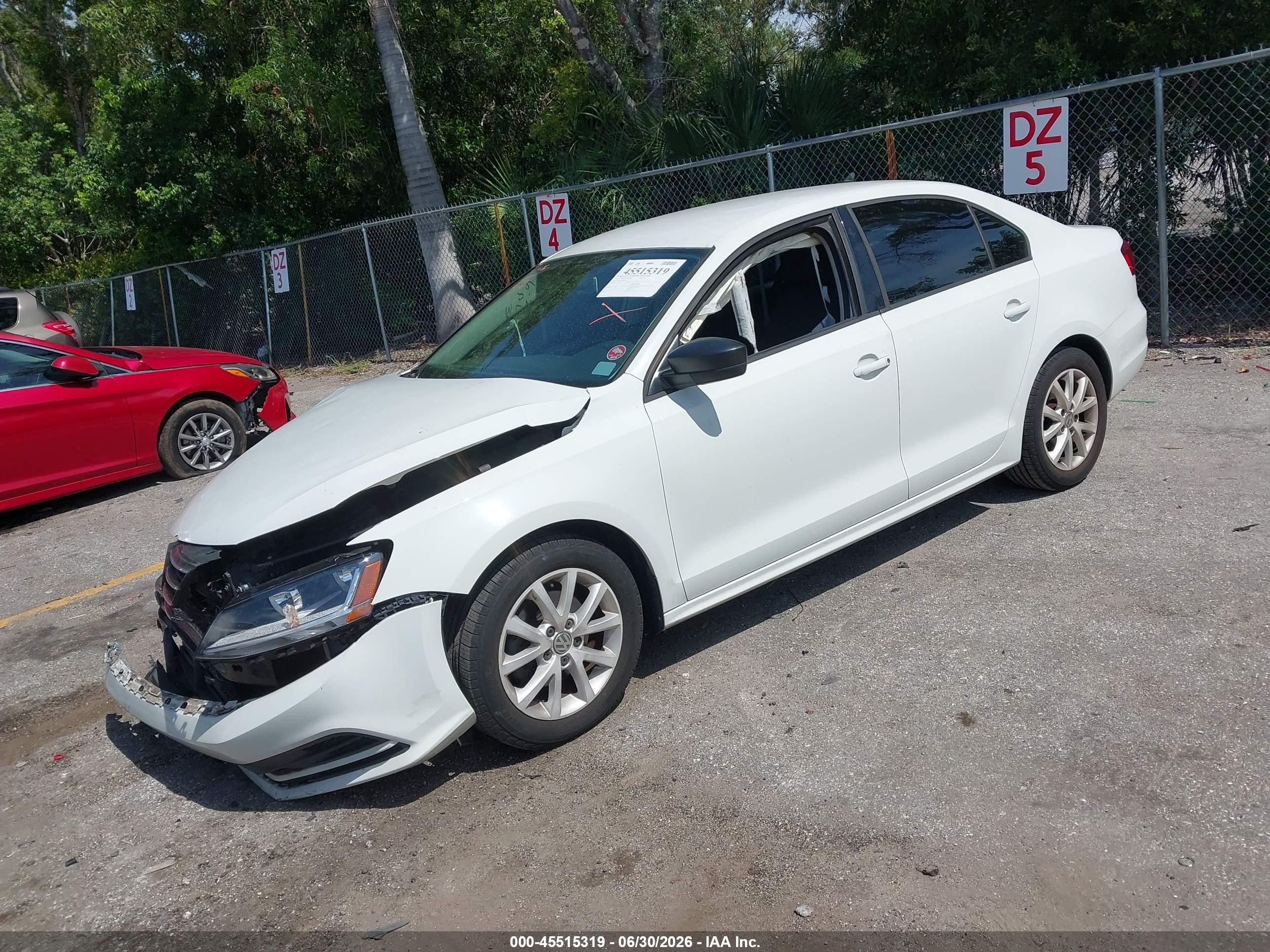 2015 Volkswagen Jetta 1.8t Se White vin: 3VWD17AJ2FM356077