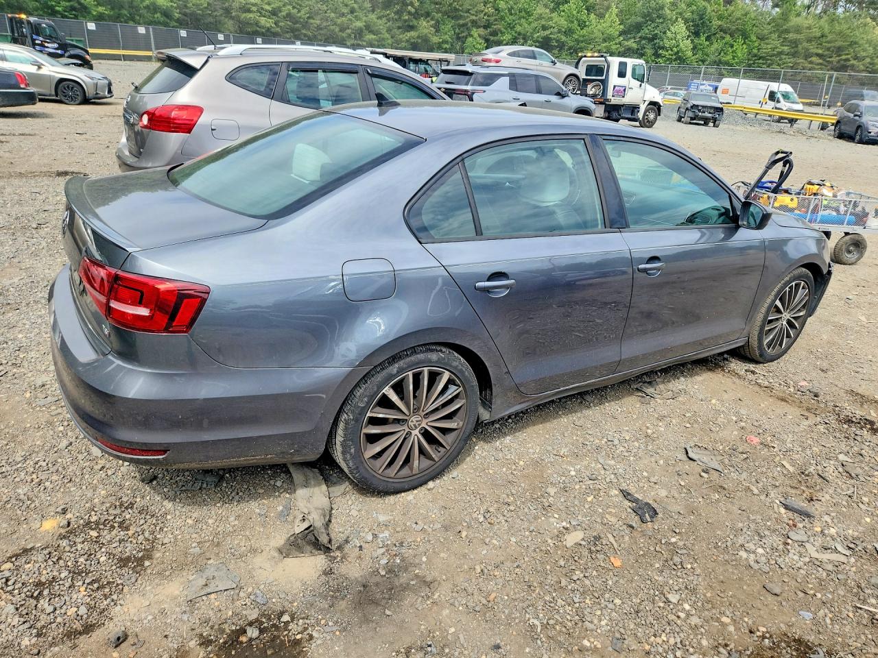 2015 Volkswagen Jetta Se Gray vin: 3VWD17AJ2FM421025