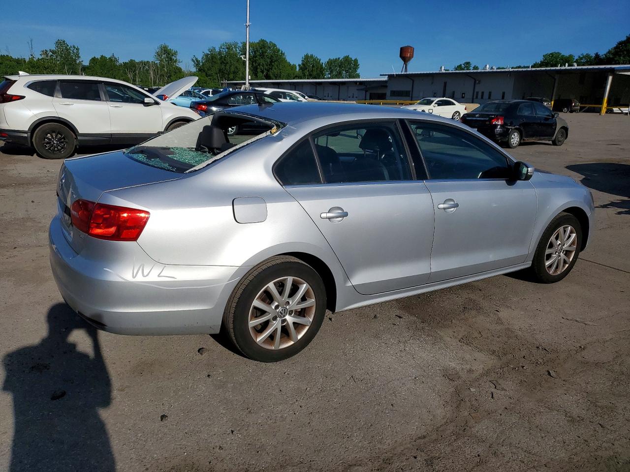 2014 Volkswagen Jetta Se Silver vin: 3VWD17AJ3EM227053
