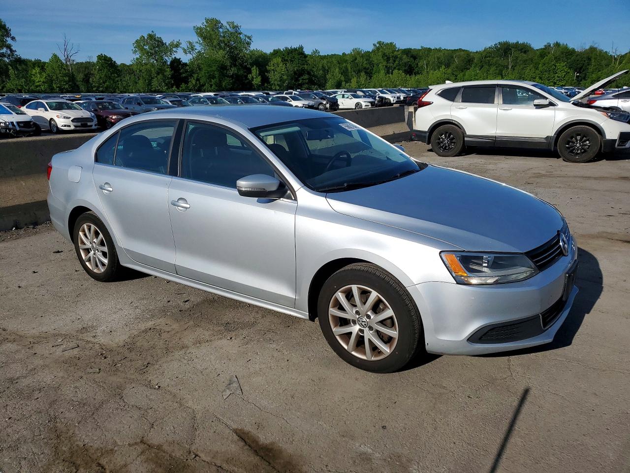 2014 Volkswagen Jetta Se Silver vin: 3VWD17AJ3EM227053